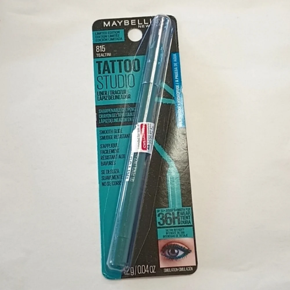 25 x MAYBELLINE Tattoo Studio Eyeliner Pencil, 36 Hour 815 Tealtini For RESALE